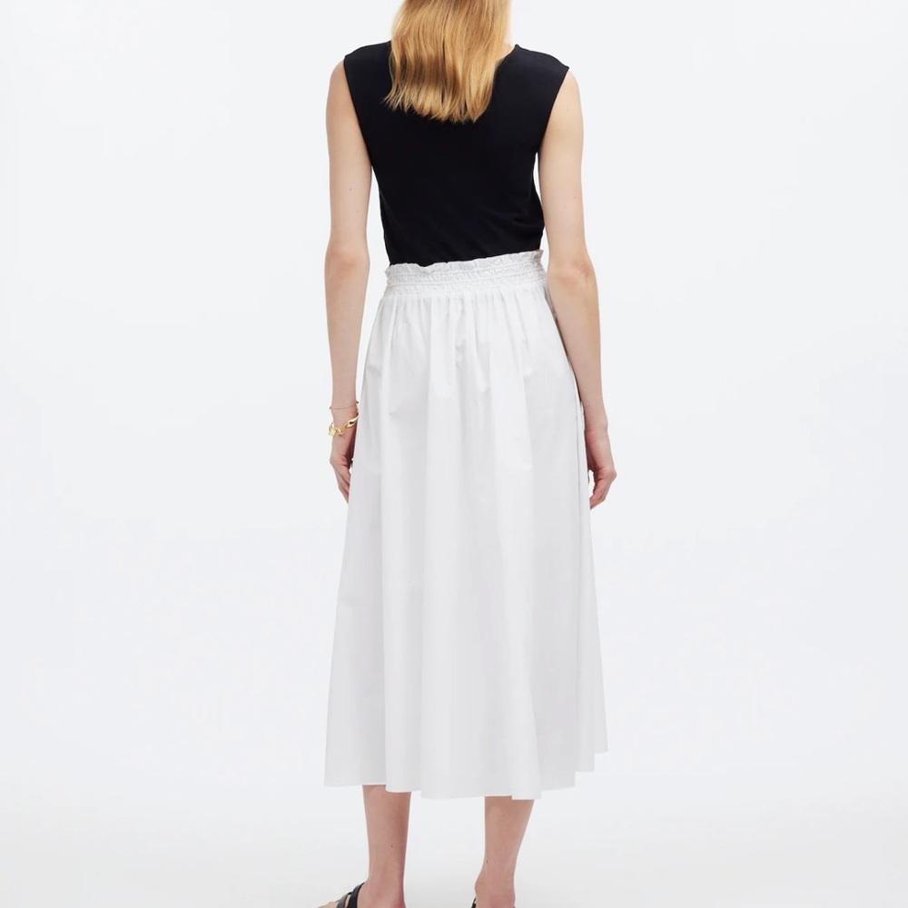 Madewell Pull-On Paperbag Midi Skirt - Picture 2 of 7
